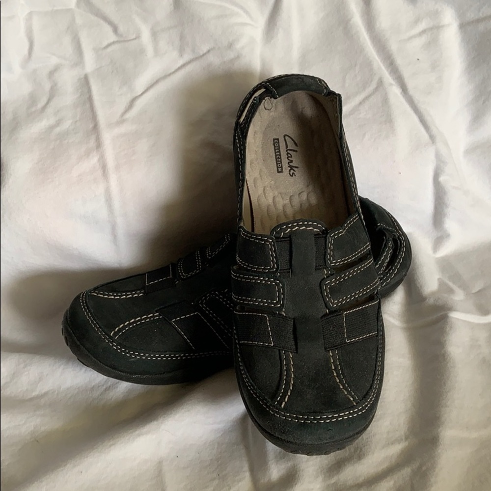 Black Clarks Haley Stork Slip